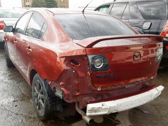 JM1BK323681138398 - 2008 MAZDA 3 S RED photo 3