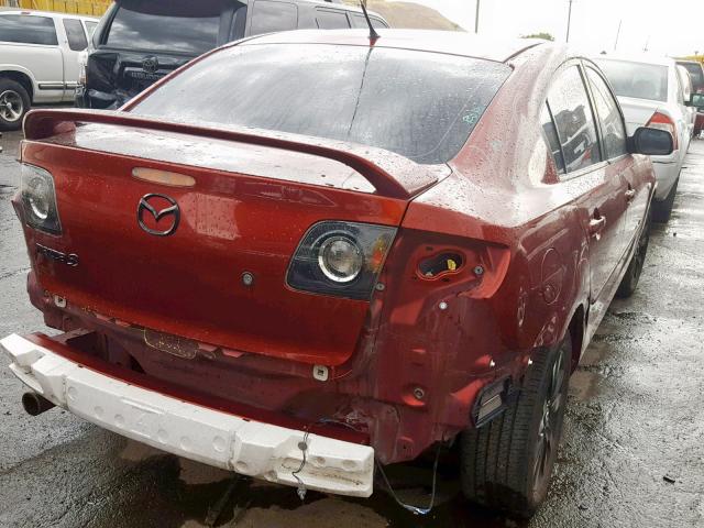 JM1BK323681138398 - 2008 MAZDA 3 S RED photo 4