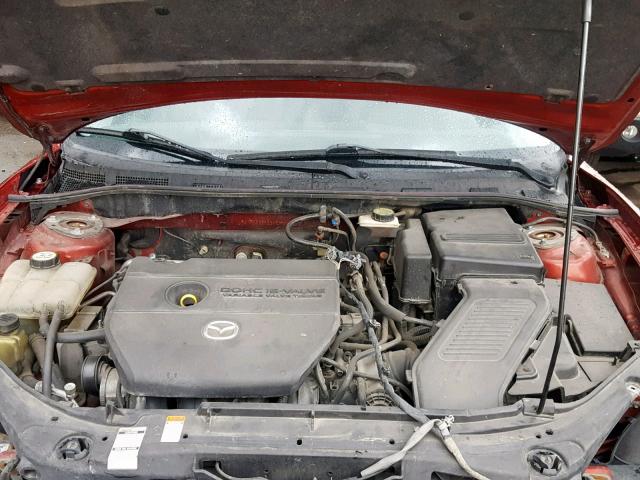 JM1BK323681138398 - 2008 MAZDA 3 S RED photo 7