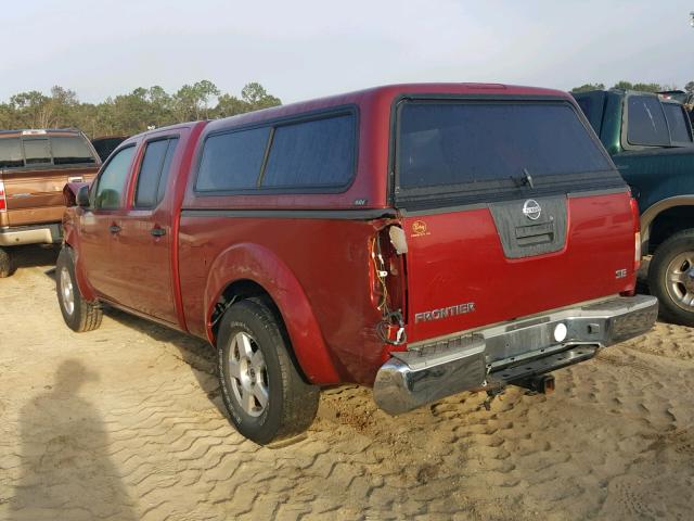 1N6AD09U57C405064 - 2007 NISSAN FRONTIER C RED photo 3