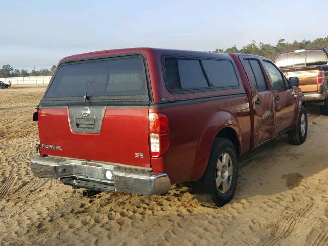 1N6AD09U57C405064 - 2007 NISSAN FRONTIER C RED photo 4