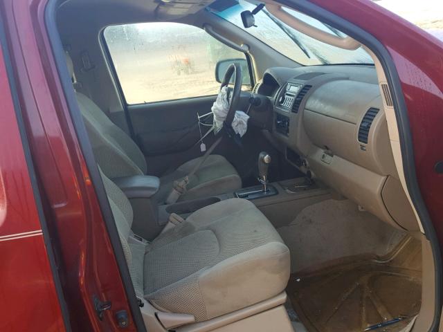 1N6AD09U57C405064 - 2007 NISSAN FRONTIER C RED photo 5