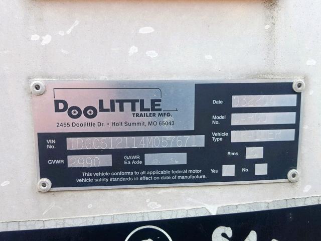 1DGCS12114M057671 - 2005 MISC ENCLOSED Белый фото 10