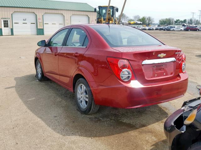 1G1JC5SH6C4119950 - 2012 CHEVROLET SONIC LT RED photo 3