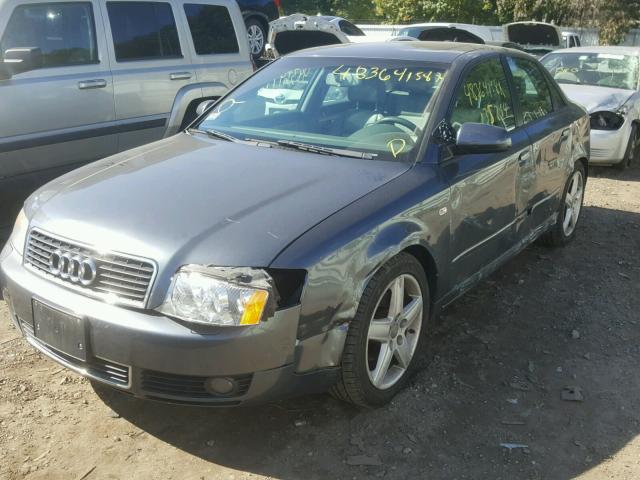 WAULC68E25A040165 - 2005 AUDI A4 1.8T QU GRAY photo 2