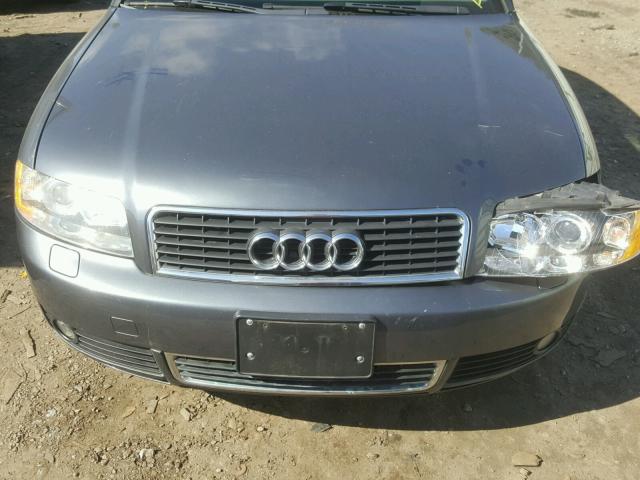 WAULC68E25A040165 - 2005 AUDI A4 1.8T QU GRAY photo 7