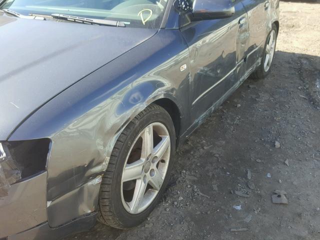 WAULC68E25A040165 - 2005 AUDI A4 1.8T QU GRAY photo 9