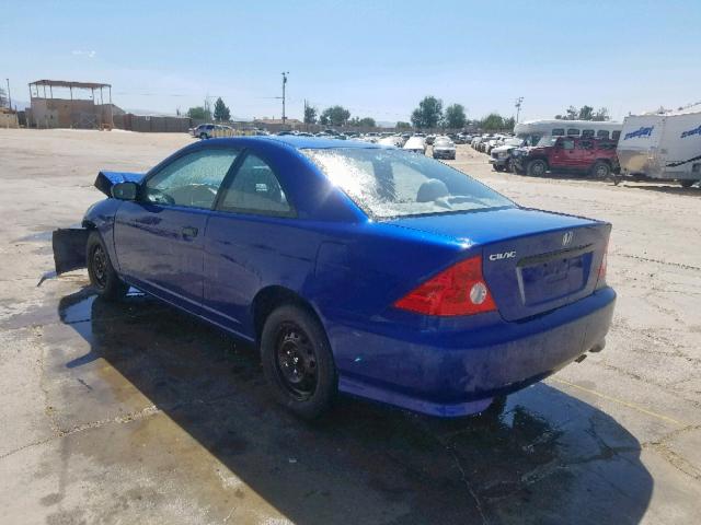 1HGEM21144L061497 - 2004 HONDA CIVIC DX V BLUE photo 3