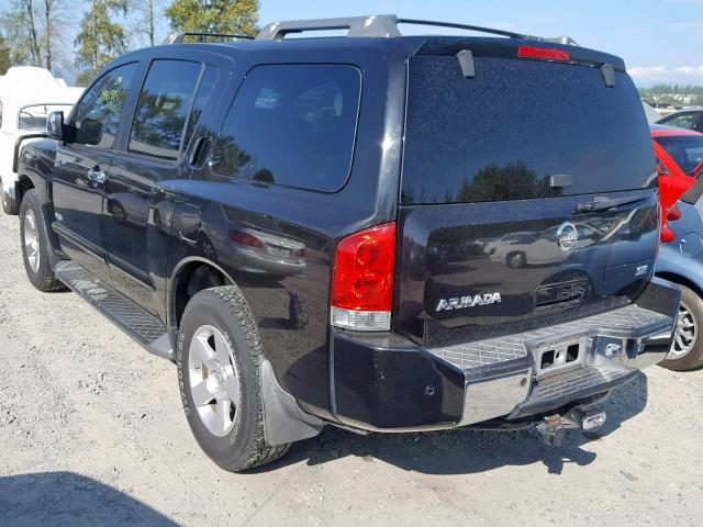 5N1AA08BX5N723545 - 2005 NISSAN ARMADA SE BLACK photo 3