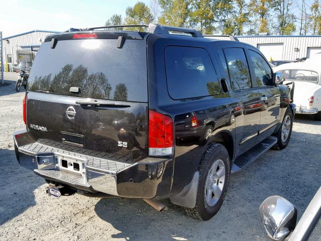 5N1AA08BX5N723545 - 2005 NISSAN ARMADA SE BLACK photo 4