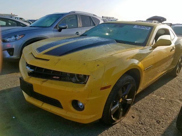 2G1FT1EW0A9123480 - 2010 CHEVROLET CAMARO SS YELLOW photo 2