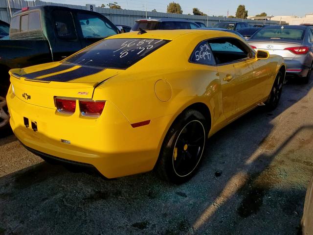 2G1FT1EW0A9123480 - 2010 CHEVROLET CAMARO SS YELLOW photo 4