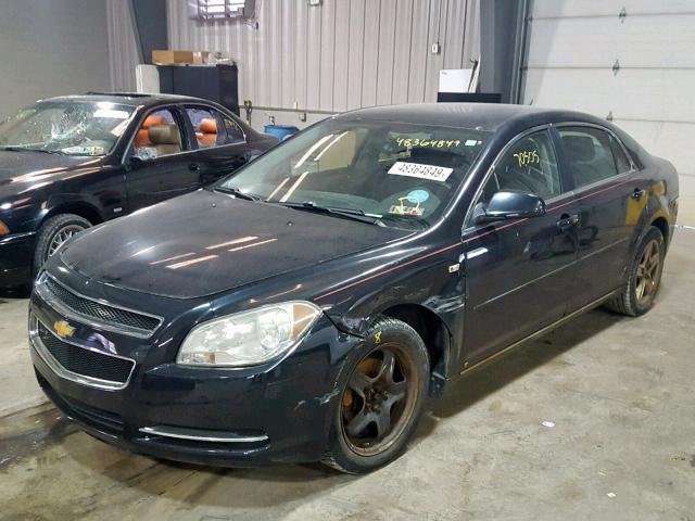 1G1ZH57BX8F215519 - 2008 CHEVROLET MALIBU 1LT BLACK photo 2