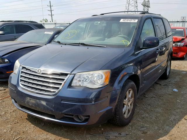 2A8HR54P38R139630 - 2008 CHRYSLER TOWN & COU BLUE photo 2