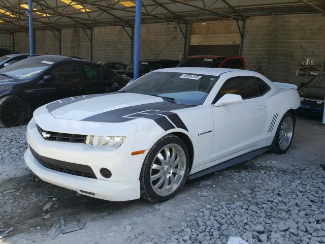 2G1FA1E37E9196962 - 2014 CHEVROLET CAMARO LS WHITE photo 2