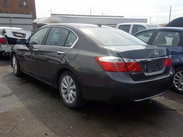 1HGCR2F8XDA109711 - 2013 HONDA ACCORD EXL GRAY photo 3