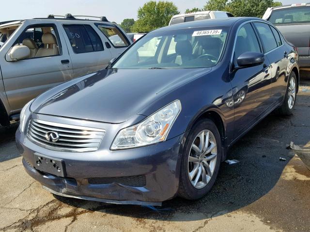 JNKCV61E59M012824 - 2009 INFINITI G37 BASE BLUE photo 2