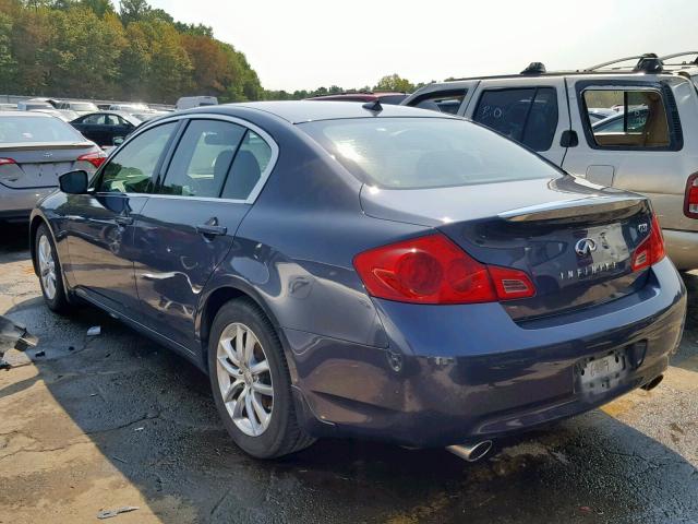 JNKCV61E59M012824 - 2009 INFINITI G37 BASE BLUE photo 3