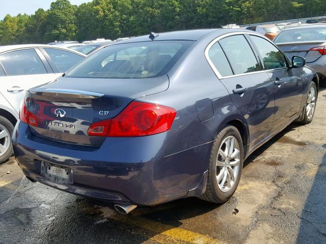 JNKCV61E59M012824 - 2009 INFINITI G37 BASE BLUE photo 4