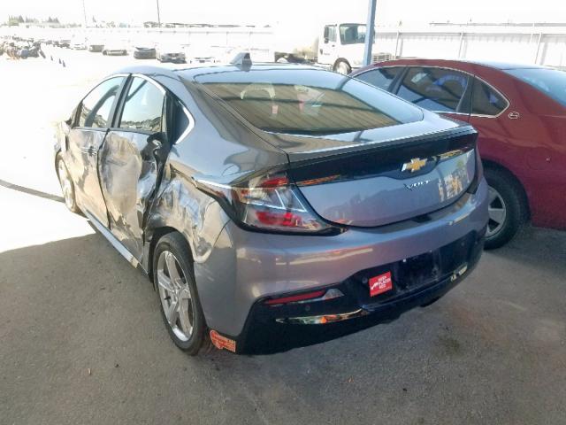 1G1RC6S52JU129113 - 2018 CHEVROLET VOLT LT GRAY photo 3