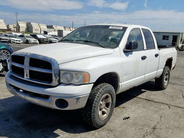 1D7HU18N45S325622 - 2005 DODGE RAM 1500 S WHITE photo 2