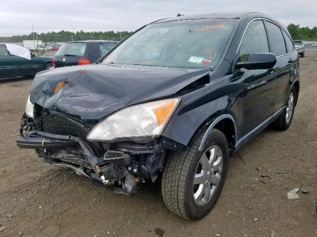 JHLRE48788C033181 - 2008 HONDA CR-V EXL BLACK photo 2