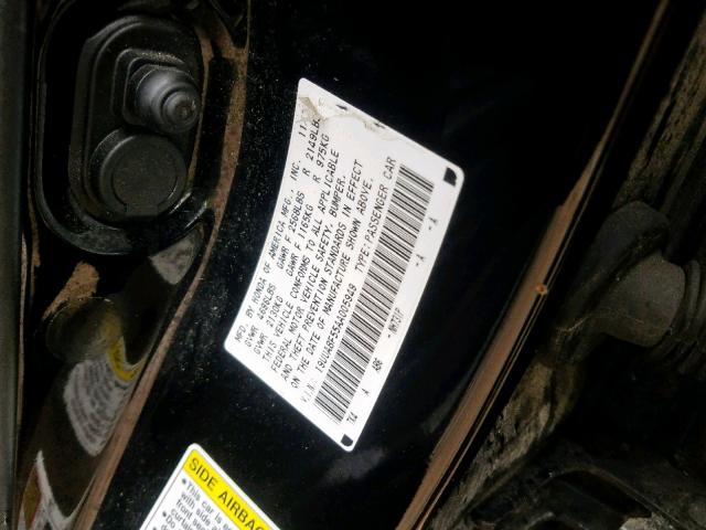 19UUA8F55AA005949 - 2010 ACURA TL BLACK photo 10