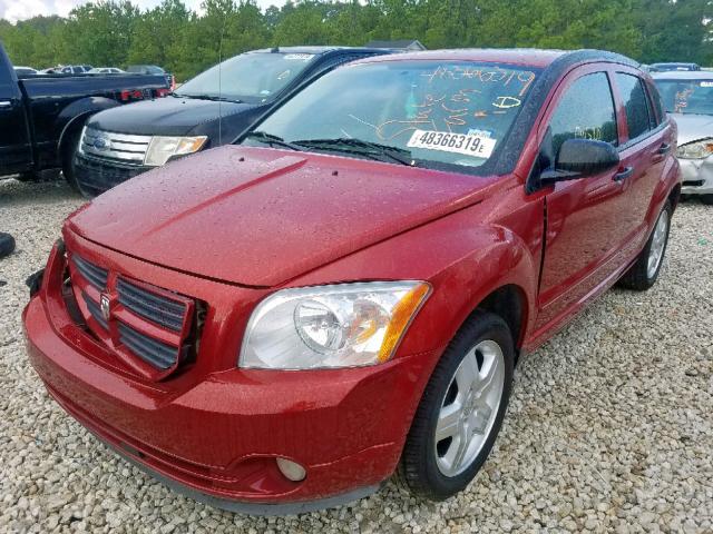 1B3HB48B17D258638 - 2007 DODGE CALIBER SX BURGUNDY photo 2