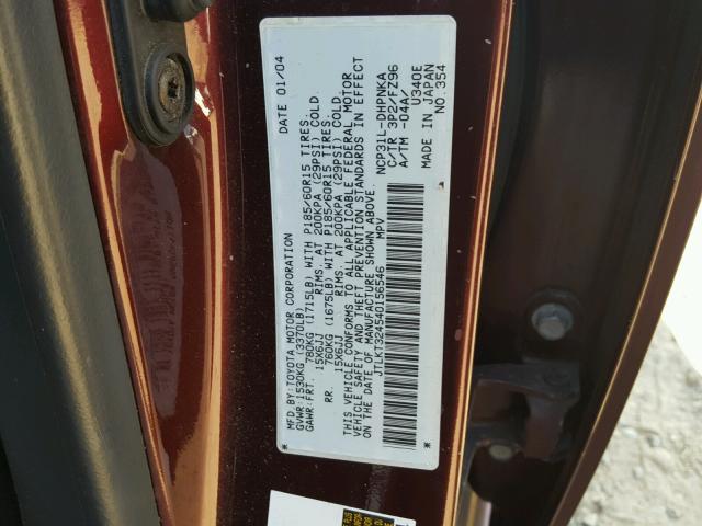 JTLKT324540156546 - 2004 TOYOTA SCION XB Күлгін фото 10