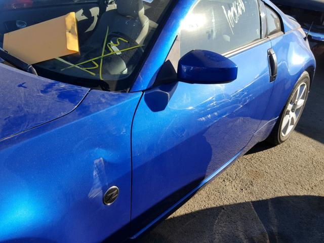 JN1AZ34D75M602647 - 2005 NISSAN 350Z COUPE BLUE photo 10