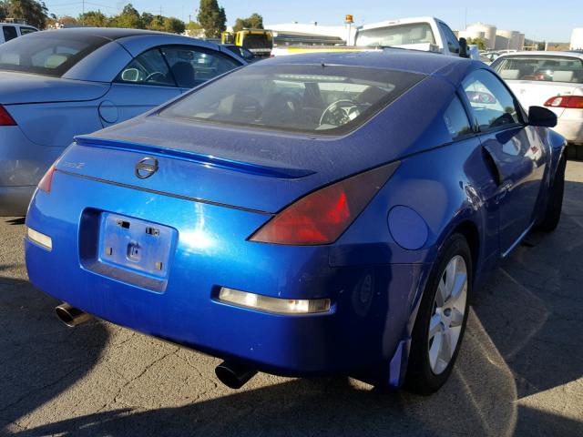 JN1AZ34D75M602647 - 2005 NISSAN 350Z COUPE BLUE photo 4