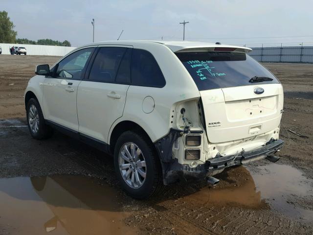 2FMDK48C78BA07213 - 2008 FORD EDGE SEL WHITE photo 3