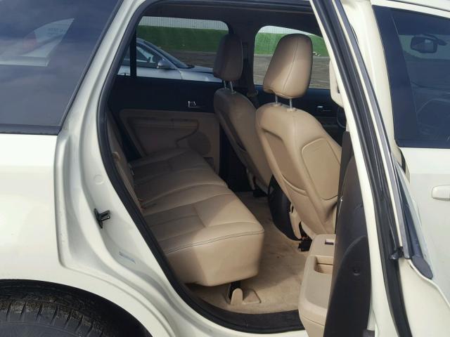 2FMDK48C78BA07213 - 2008 FORD EDGE SEL WHITE photo 6