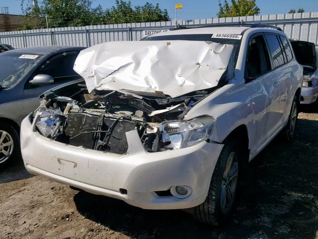 5TDJK3EH8AS003886 - 2010 TOYOTA HIGHLANDER WHITE photo 2