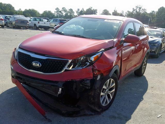 KNDPB3AC6E7565659 - 2014 KIA SPORTAGE B RED photo 2