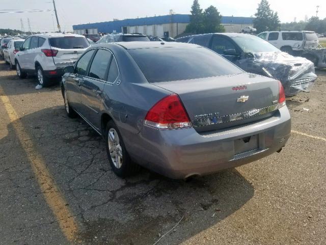 2G1WC583481206735 - 2008 CHEVROLET IMPALA LT GRAY photo 3