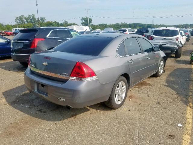 2G1WC583481206735 - 2008 CHEVROLET IMPALA LT GRAY photo 4