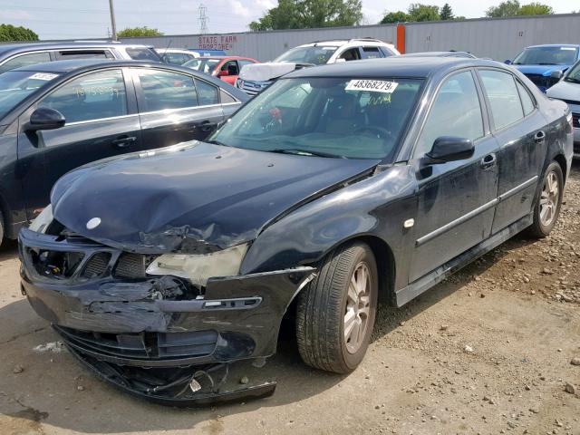 YS3FD49Y861024489 - 2006 SAAB 9-3 BLACK photo 2