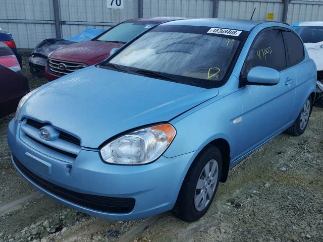 KMHCM3AC6AU170932 - 2010 HYUNDAI ACCENT BLU BLUE photo 2