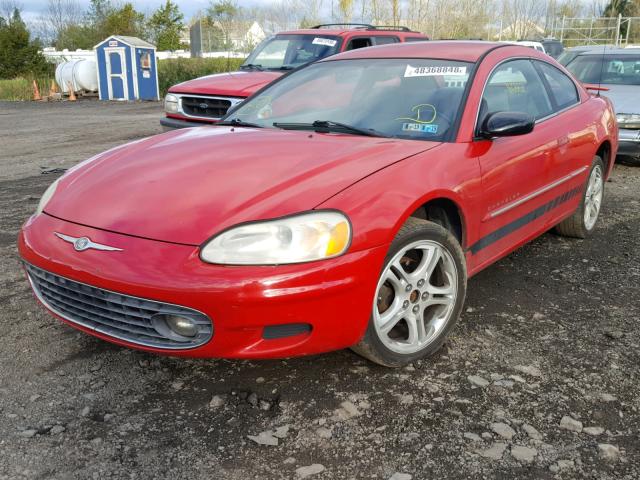 4C3AG42H61E076615 - 2001 CHRYSLER SEBRING LX RED photo 2