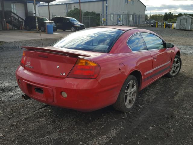 4C3AG42H61E076615 - 2001 CHRYSLER SEBRING LX RED photo 4