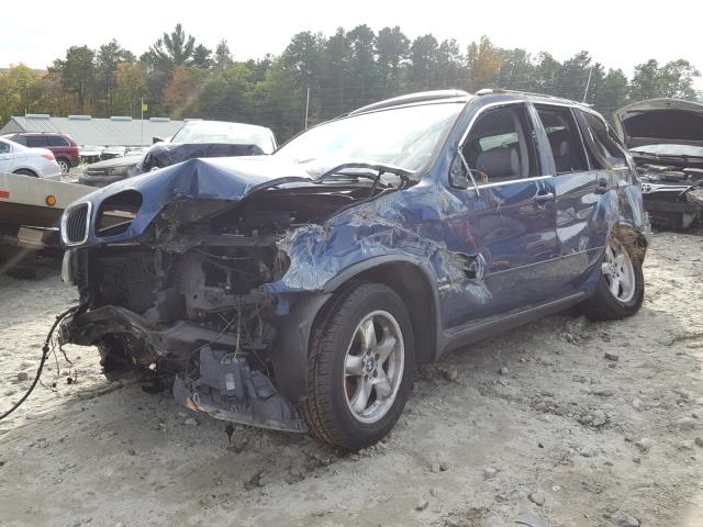 5UXFB33562LH31970 - 2002 BMW X5 4.4I BLUE photo 2