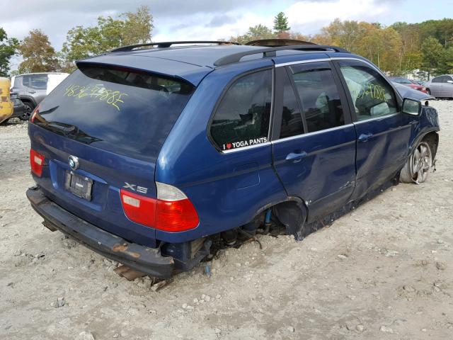 5UXFB33562LH31970 - 2002 BMW X5 4.4I BLUE photo 4