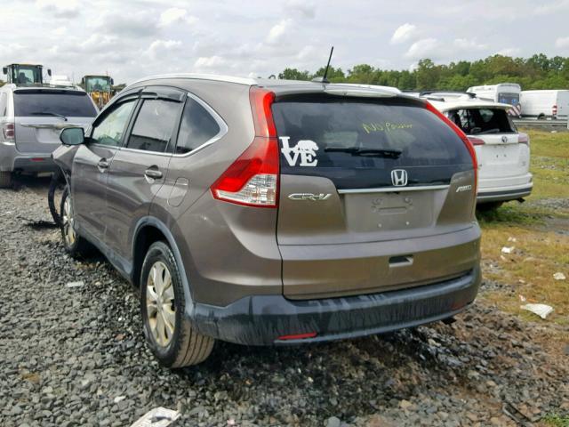 5J6RM4H78DL009063 - 2013 HONDA CR-V EXL CHARCOAL photo 3