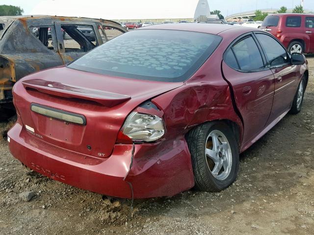 2G2WP522041108490 - 2004 PONTIAC GRAND PRIX MAROON photo 4