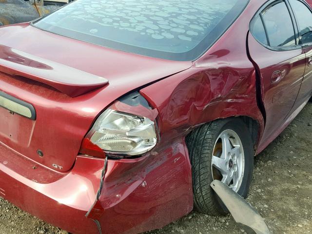 2G2WP522041108490 - 2004 PONTIAC GRAND PRIX MAROON photo 9