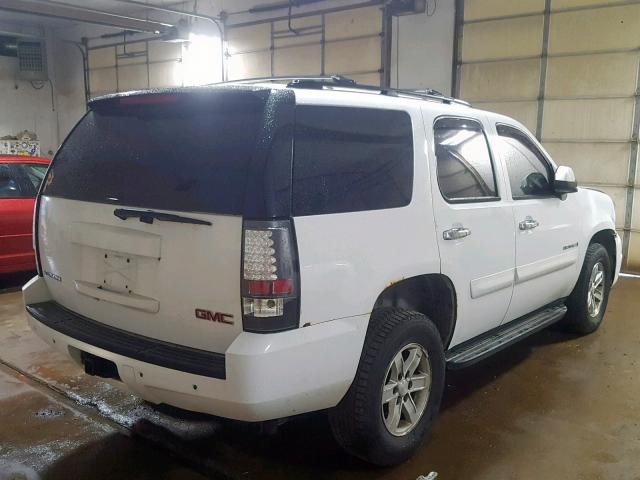 1GKFK13087J121969 - 2007 GMC YUKON WHITE photo 4