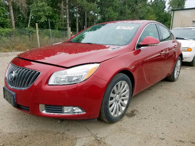 2G4GS5EV5D9171408 - 2013 BUICK REGAL PREM RED photo 2