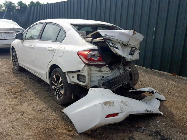 2HGFB2F83EH538094 - 2014 HONDA CIVIC EX WHITE photo 3