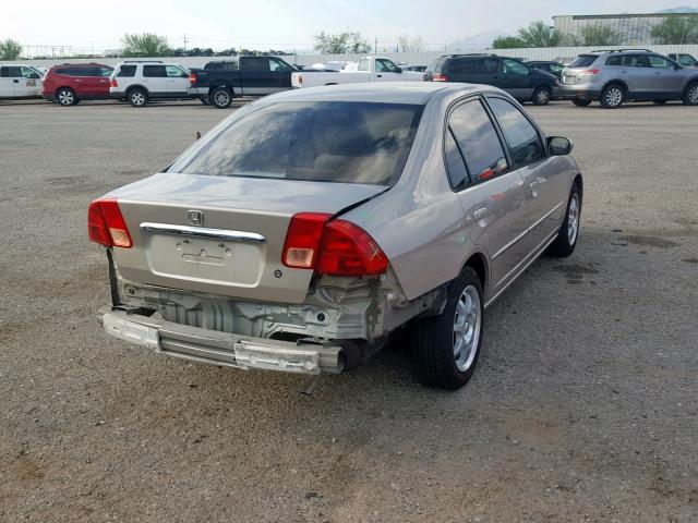 1HGES26701L000064 - 2001 HONDA CIVIC EX GOLD photo 4